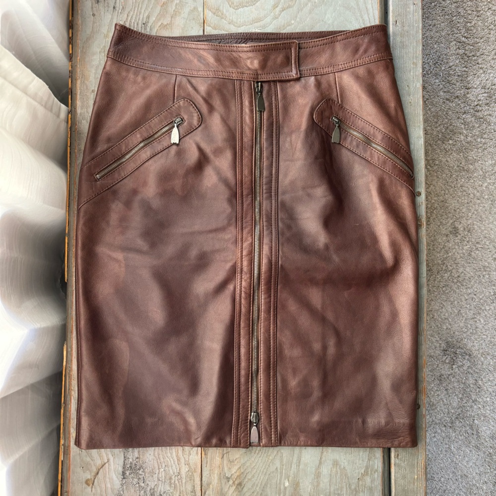 MaxMara buttery soft leather pencil skirt | size US 10